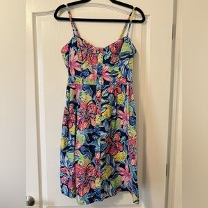 Lilly Pulitzer Easton Dress in Nauti Navy Capri Soleil EUC